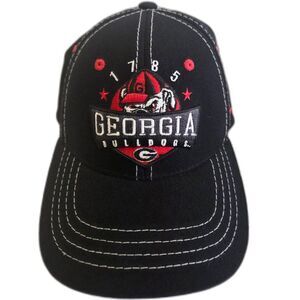 UGA Georgia Bulldogs Zephyr Stretch-Fit Hat Size Small Black Legacy 1785 Mascot